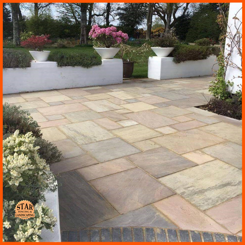 Star fencing and landscaping patio