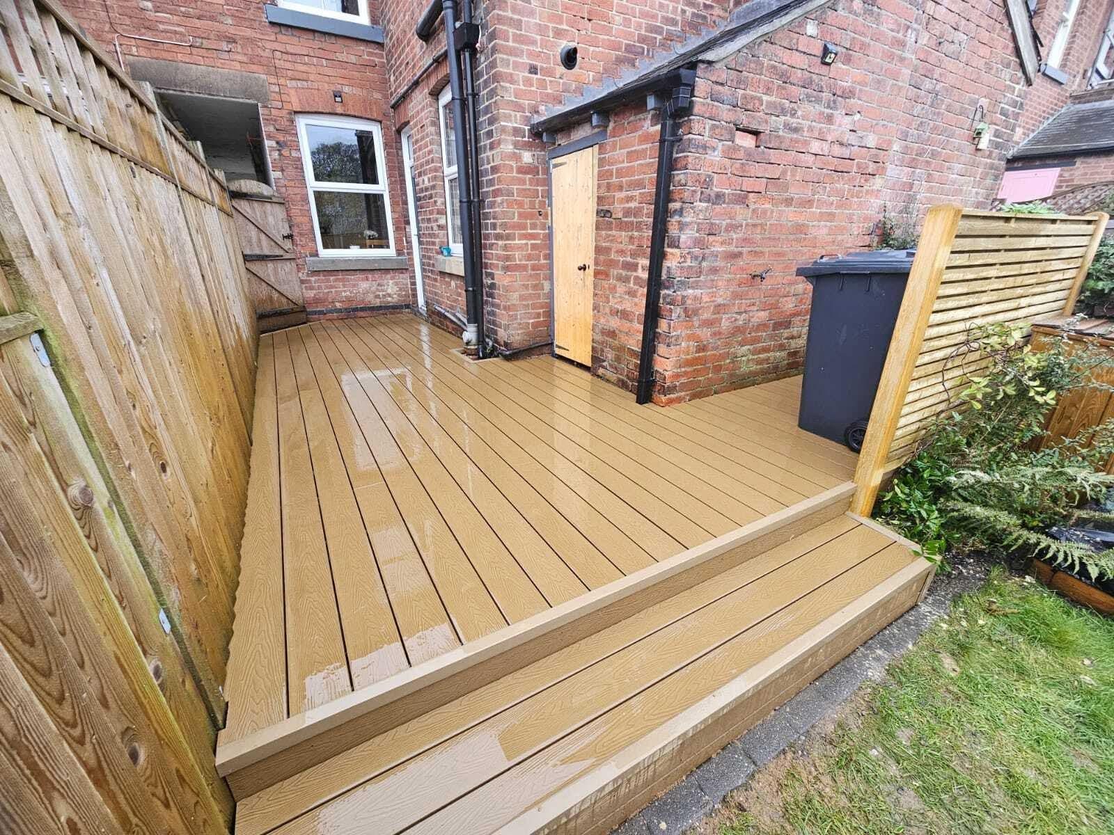 New composite deck and steps in the same spot