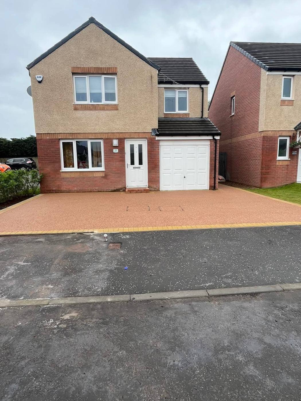 Full terracotta resin driveway at the same house